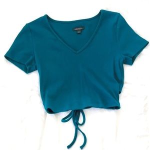 Teal wild fable cropped t-shirt size small